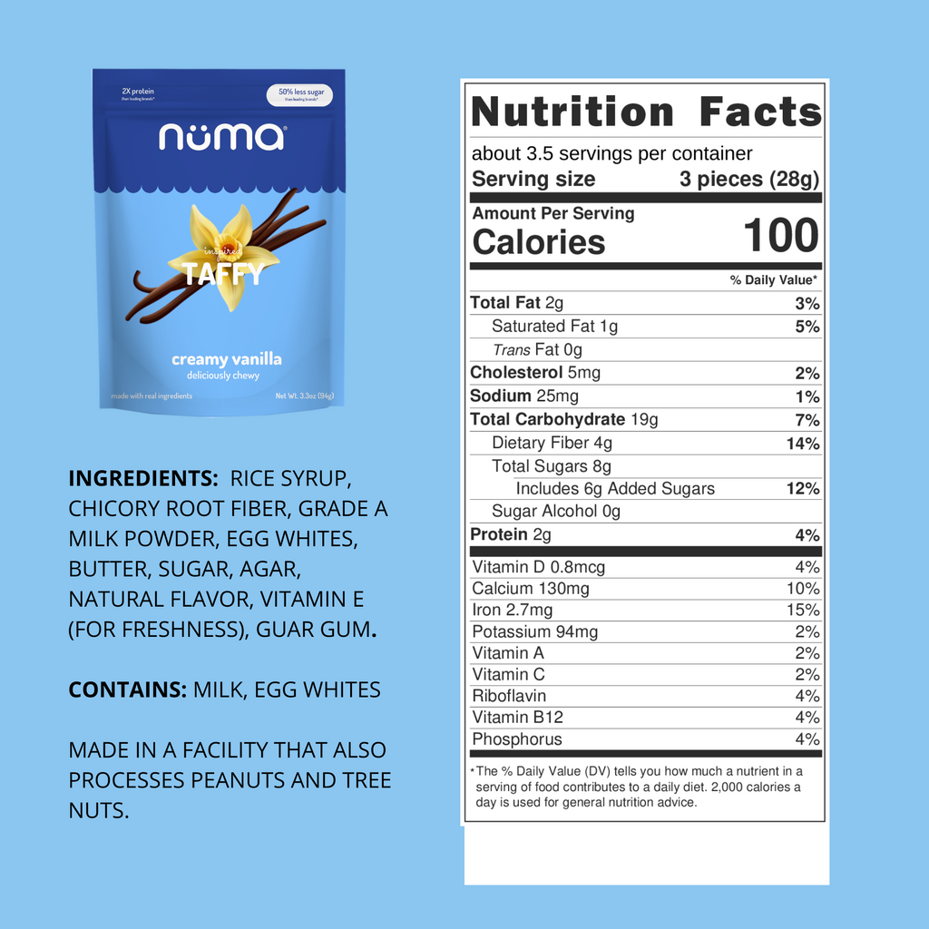 Creamy Vanilla Taffy Numa Foods