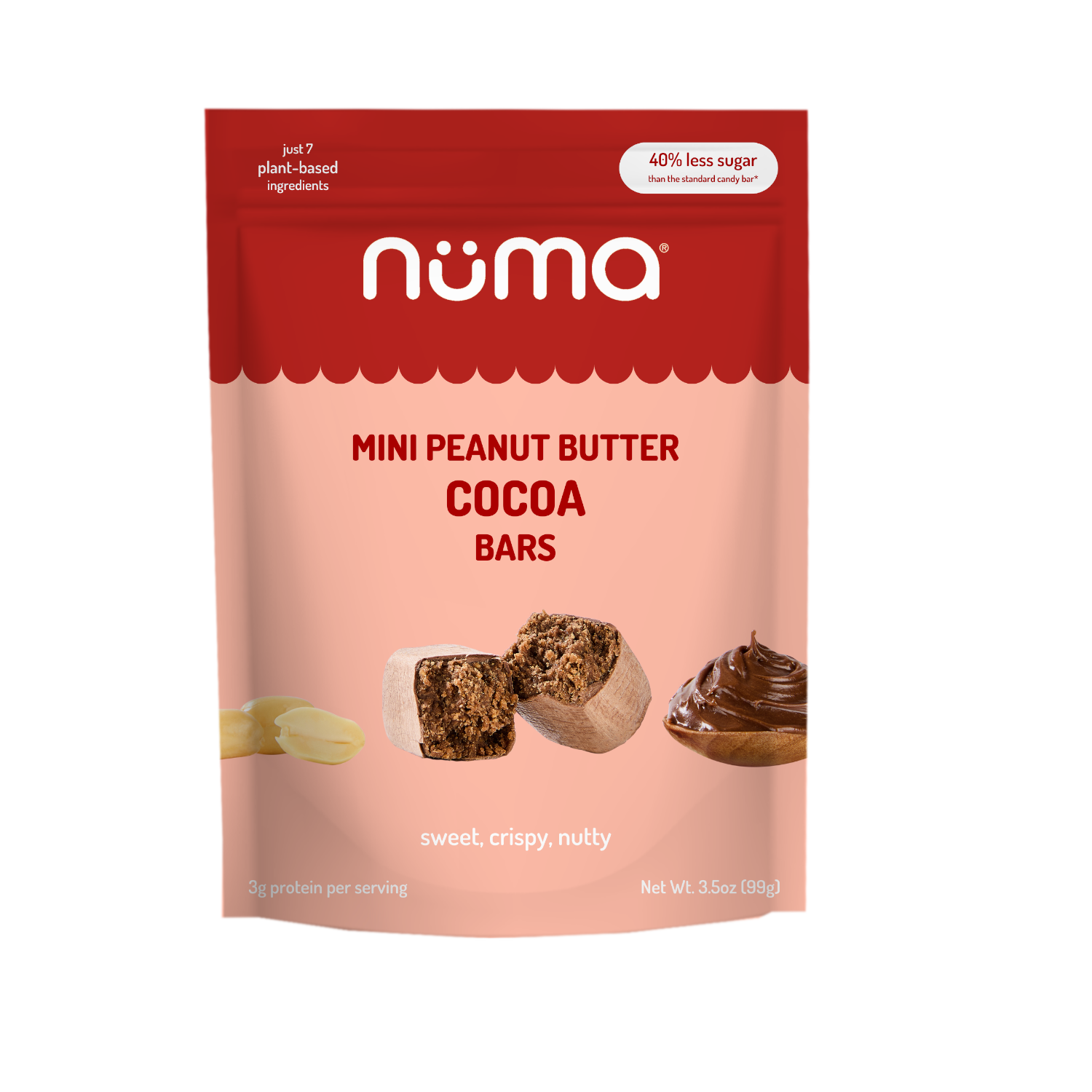 Mini Peanut Butter Cocoa Bars